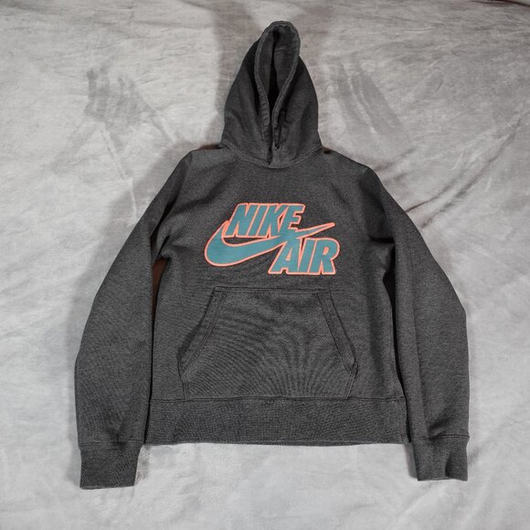 Nike Other - Nike Air Swoosh Logo Pullover Hoodie Sweatshirt Mens Small Fleece Gray